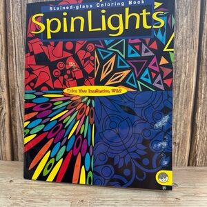 Spin Lights Stained Glass Coloring Book - Never Used.